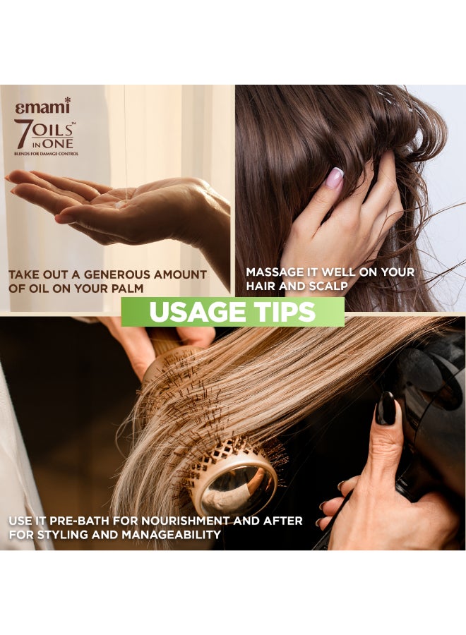 emami Hair Oil Cactus | 100% Natural Herbal Hair Oil for Hair Fall Control, Stronger & Nourished Hair | Paraben Free, Mineral Oil Free | Non-Sticky | For All Hair Type - Image 5